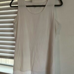 Dressbarn Classic White Tank Top